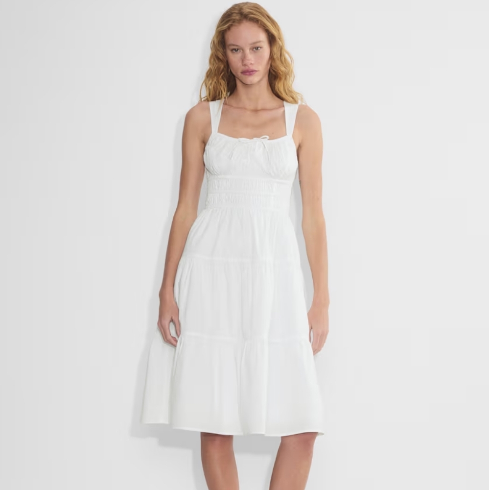 Sunday Best White Midi Dress